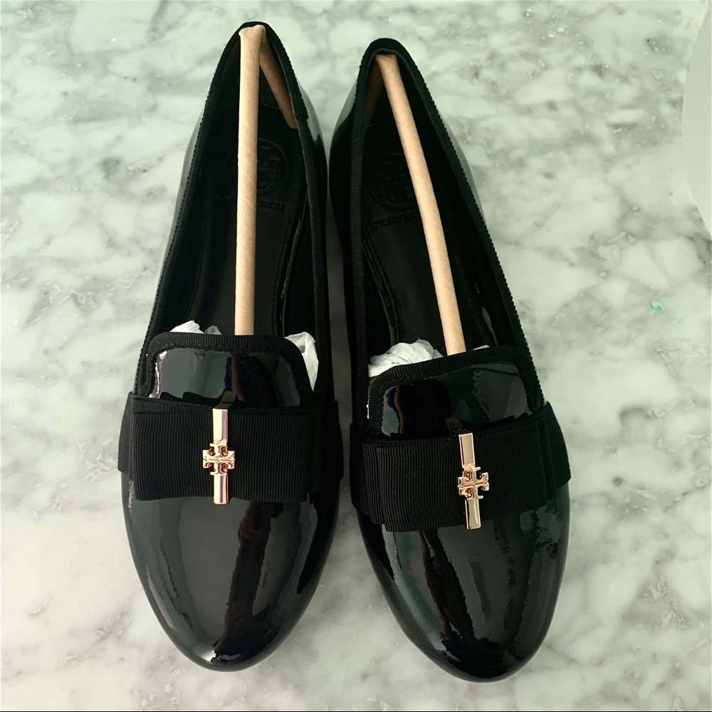 NEW!! Tory Burch Trudy logo Flat Slippers Size 5
